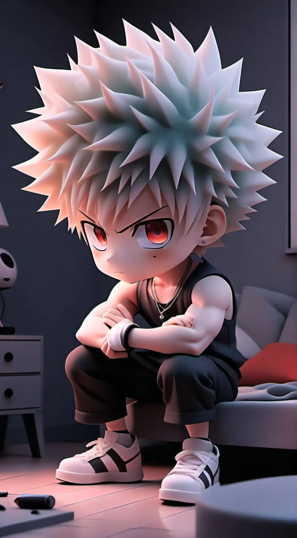ai character: Kacchan  background