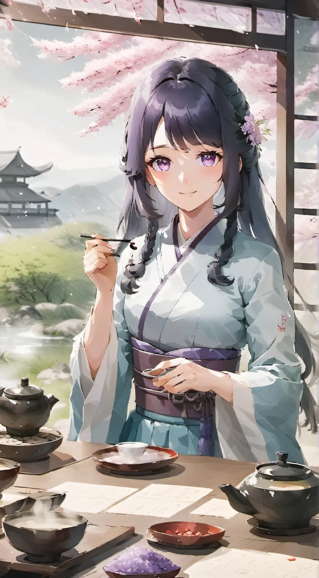 ai character: Hikari background