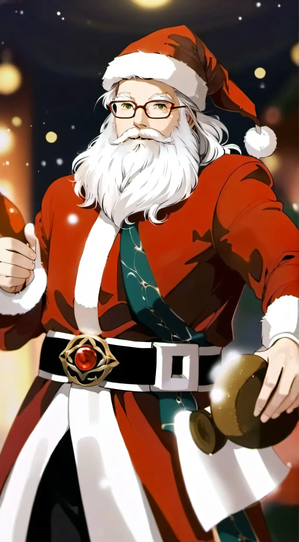 ai character: Santa Claus background