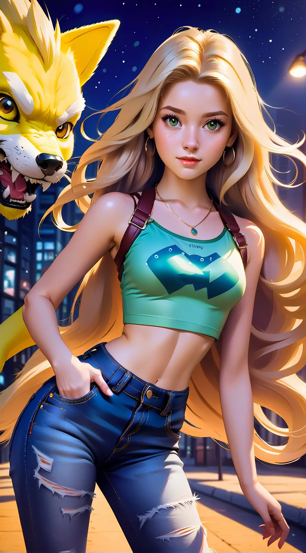 ai character: Amanda  background