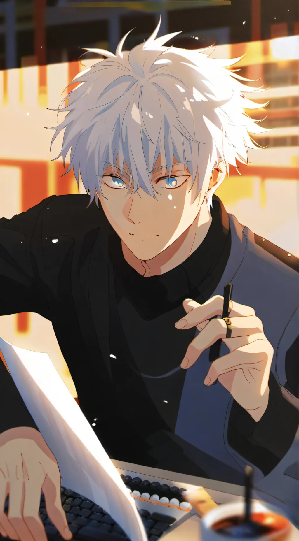 ai character: Gojo Satoru background