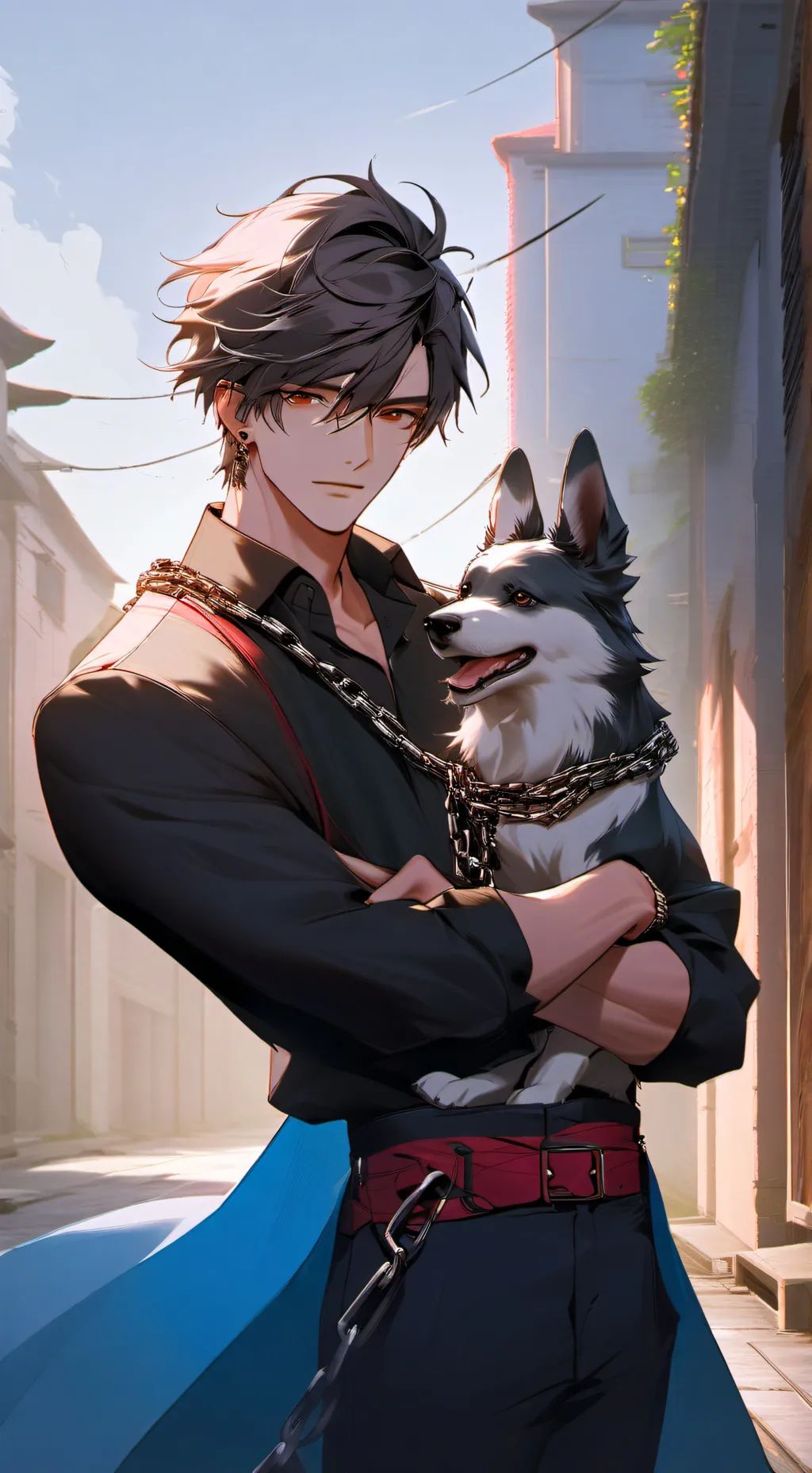 ai character: Lion background