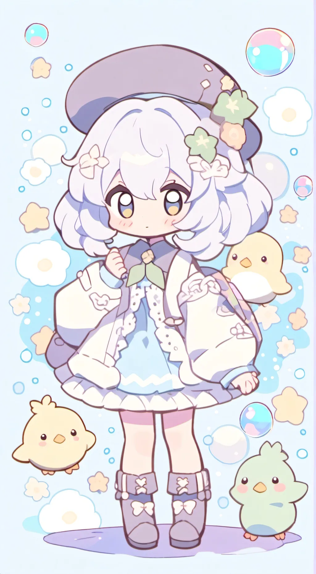 ai character: 🫧bubble fpe 🫧 background