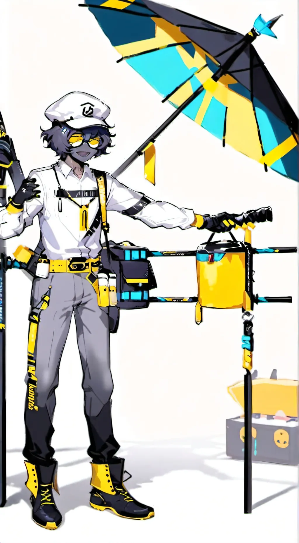 ai character: N and uzi date background