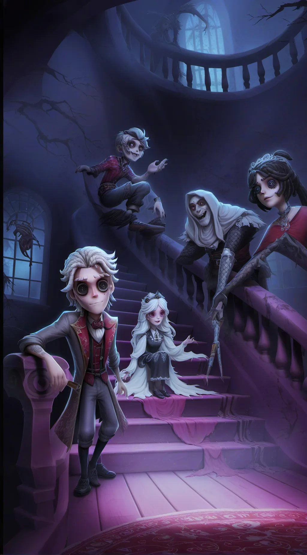 ai character: Doll house background