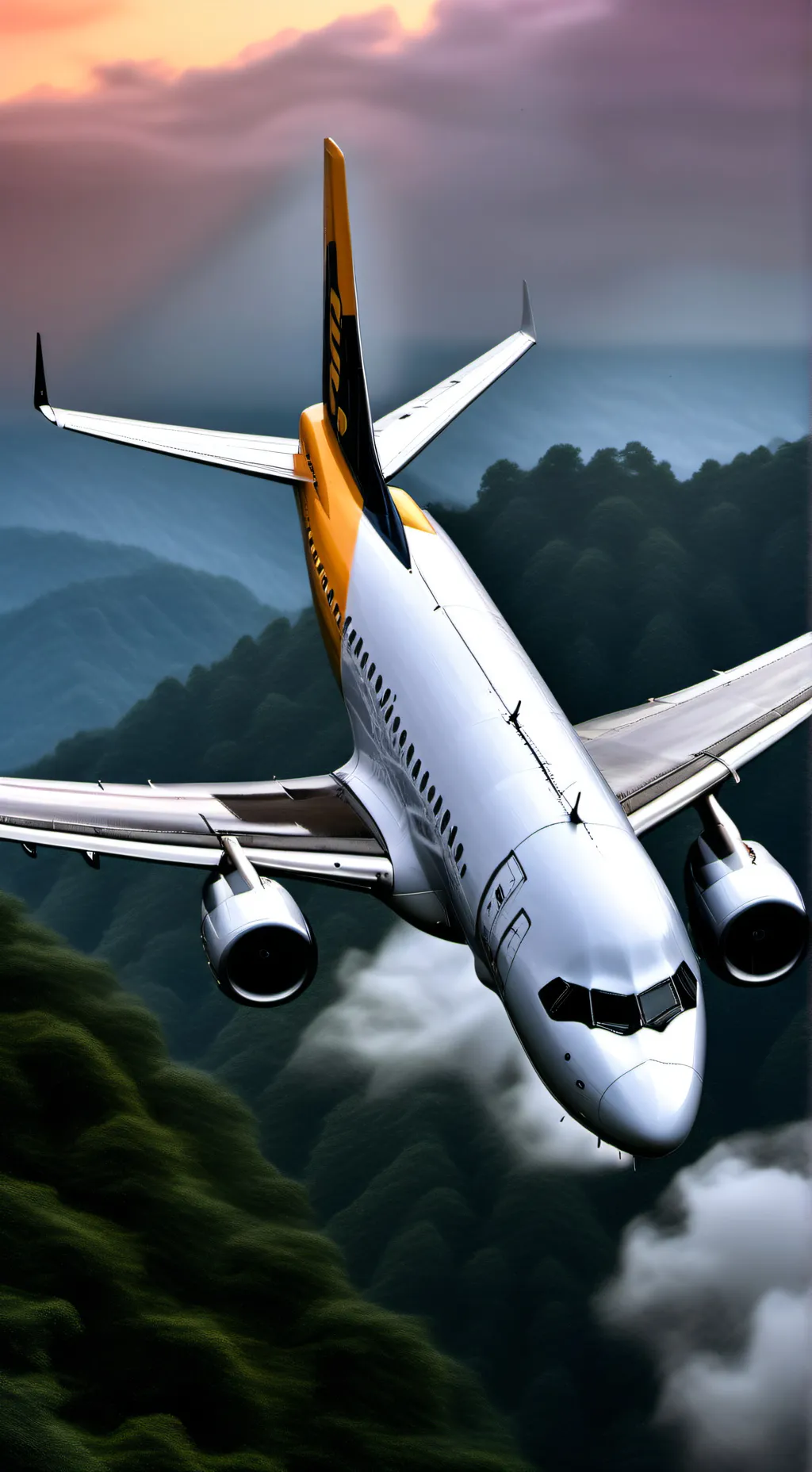 ai character: Falling plane  background