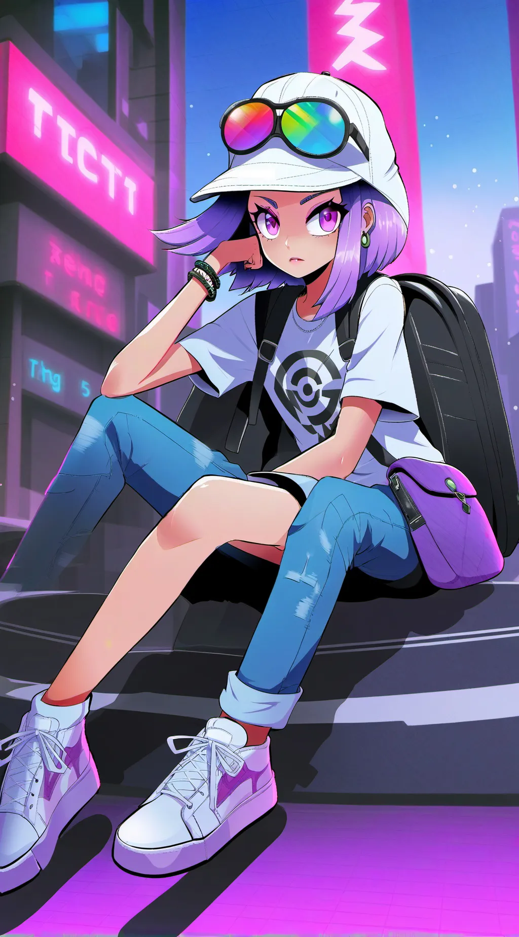 ai character: Kny roadtrip background