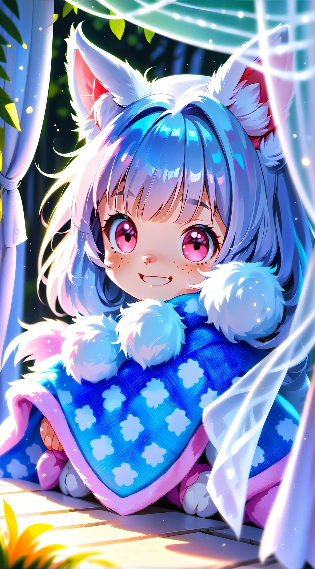 ai character: Pink Paw Speckles background