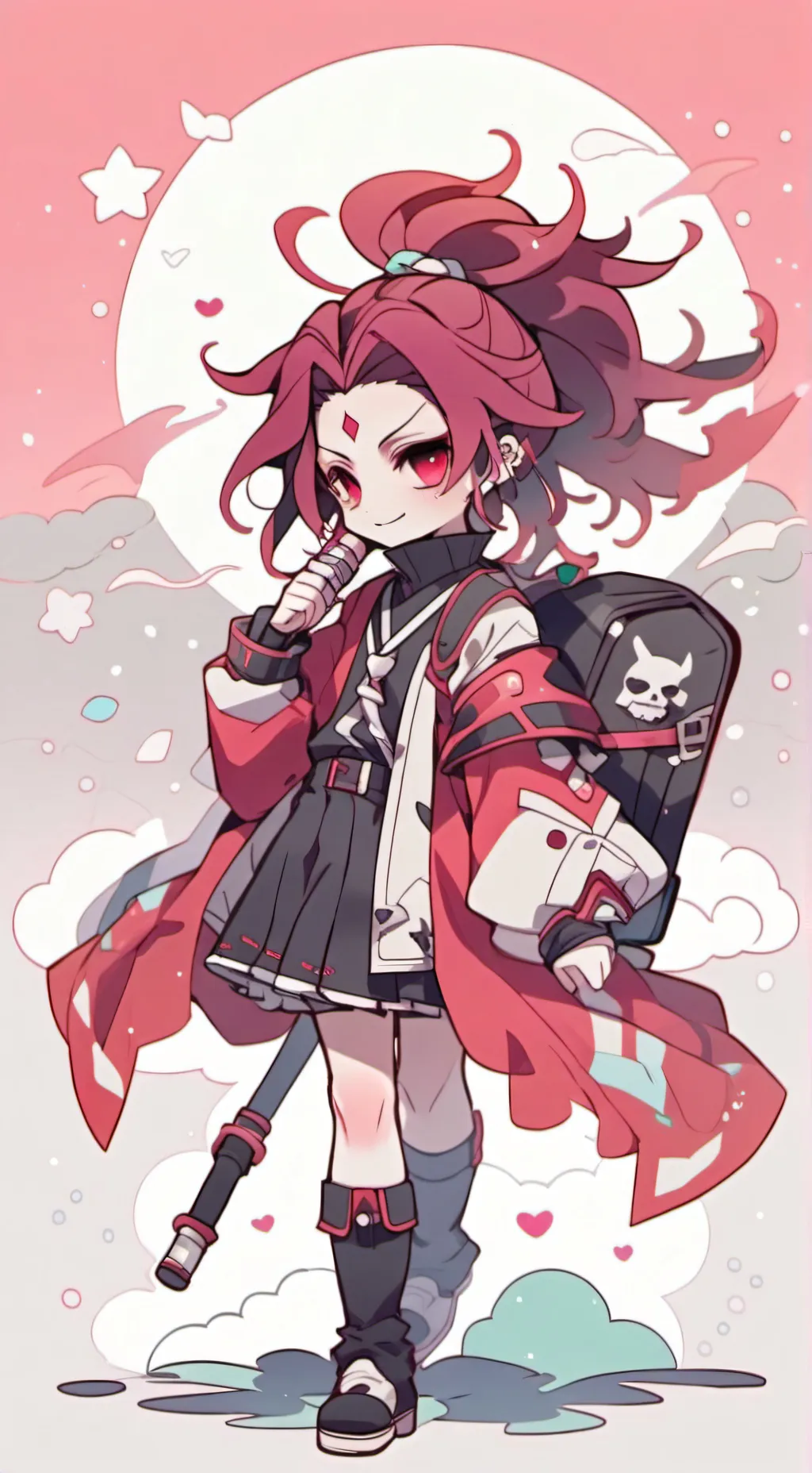 ai character: LuciferXHuman?!? background
