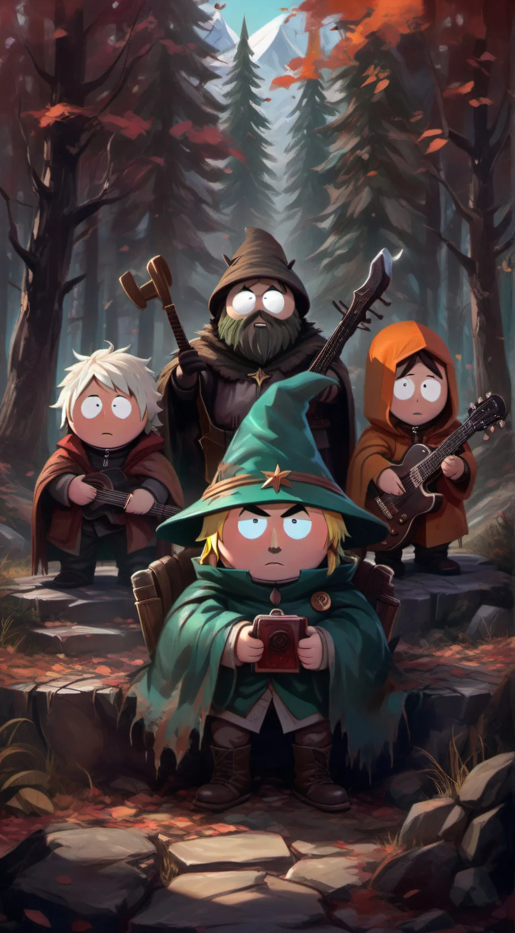 ai character: South park background