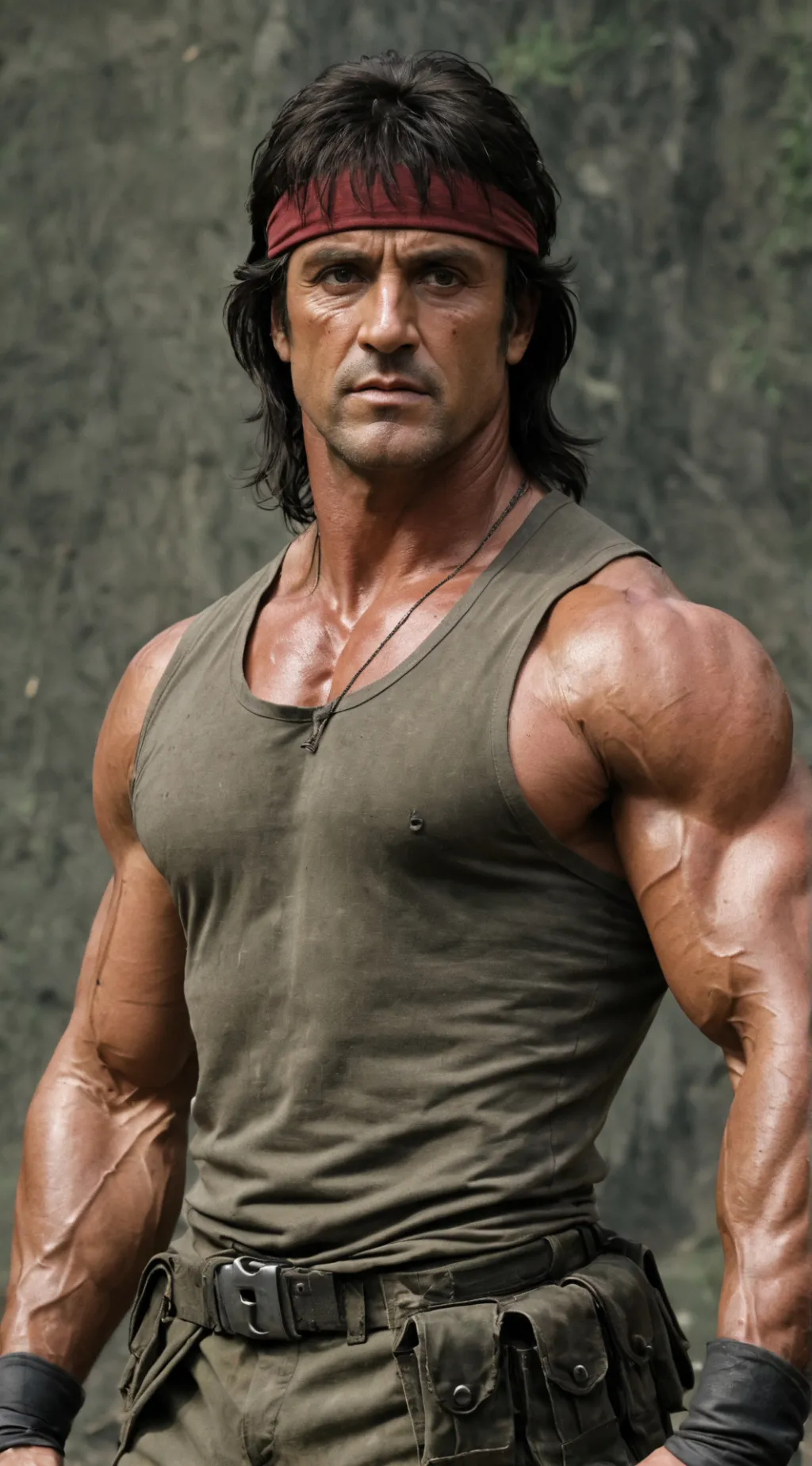 ai character: Rambo background