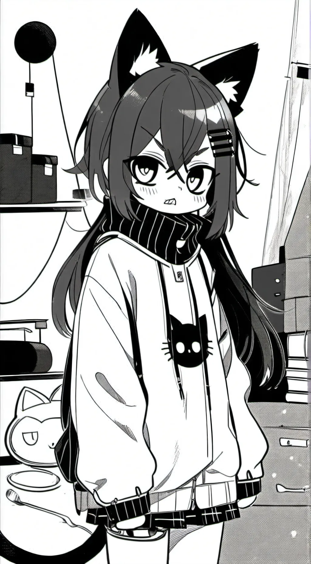 ai character: gacha heat  background