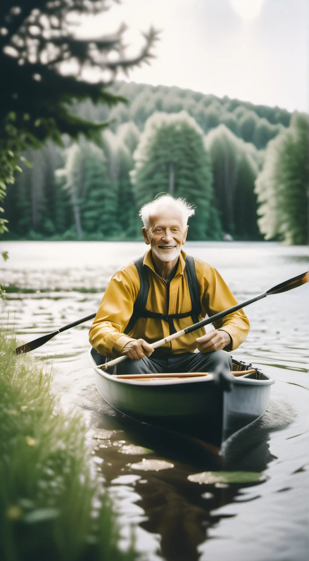 ai character: Old grandpa background