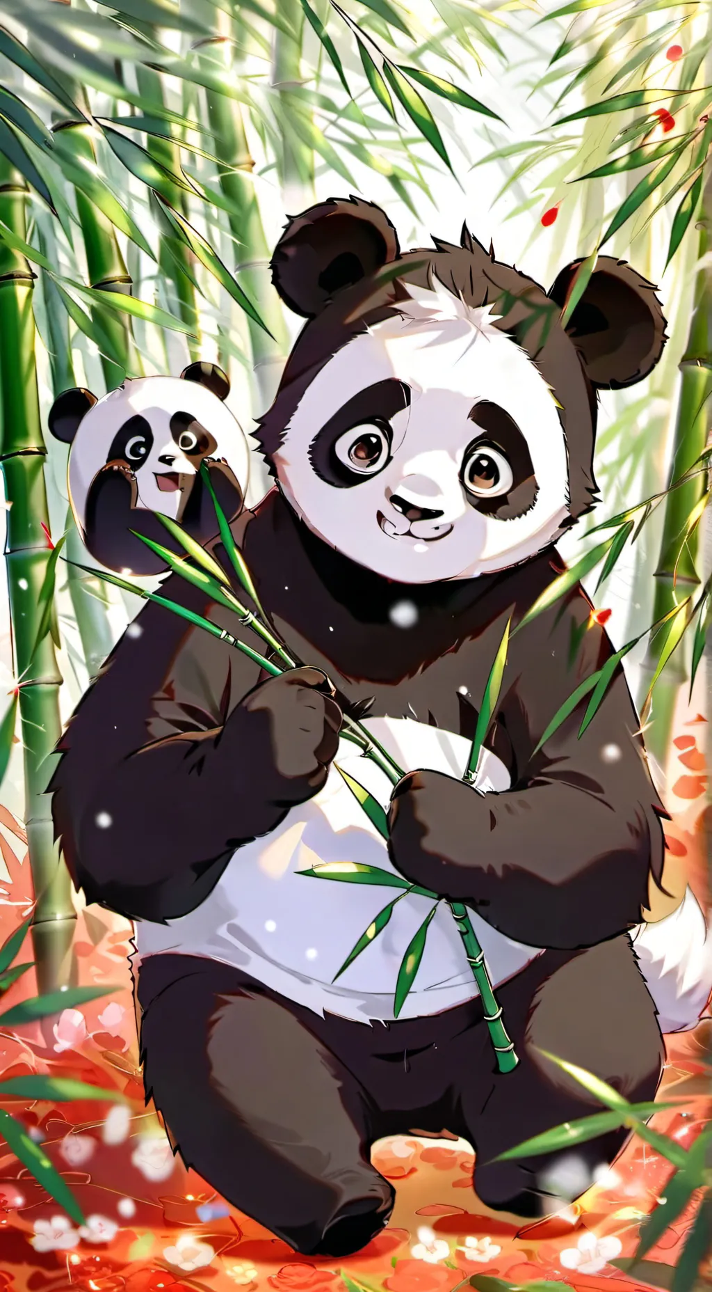 ai character: Panda Spirit Whiskers background