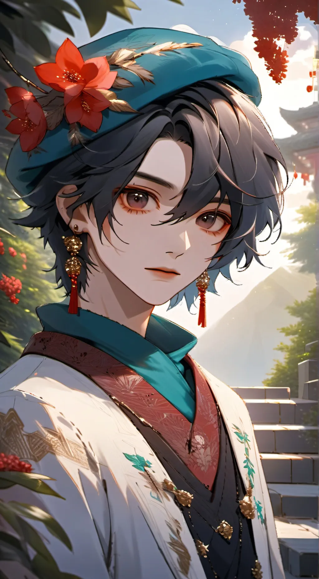 ai character: Leonardo  background