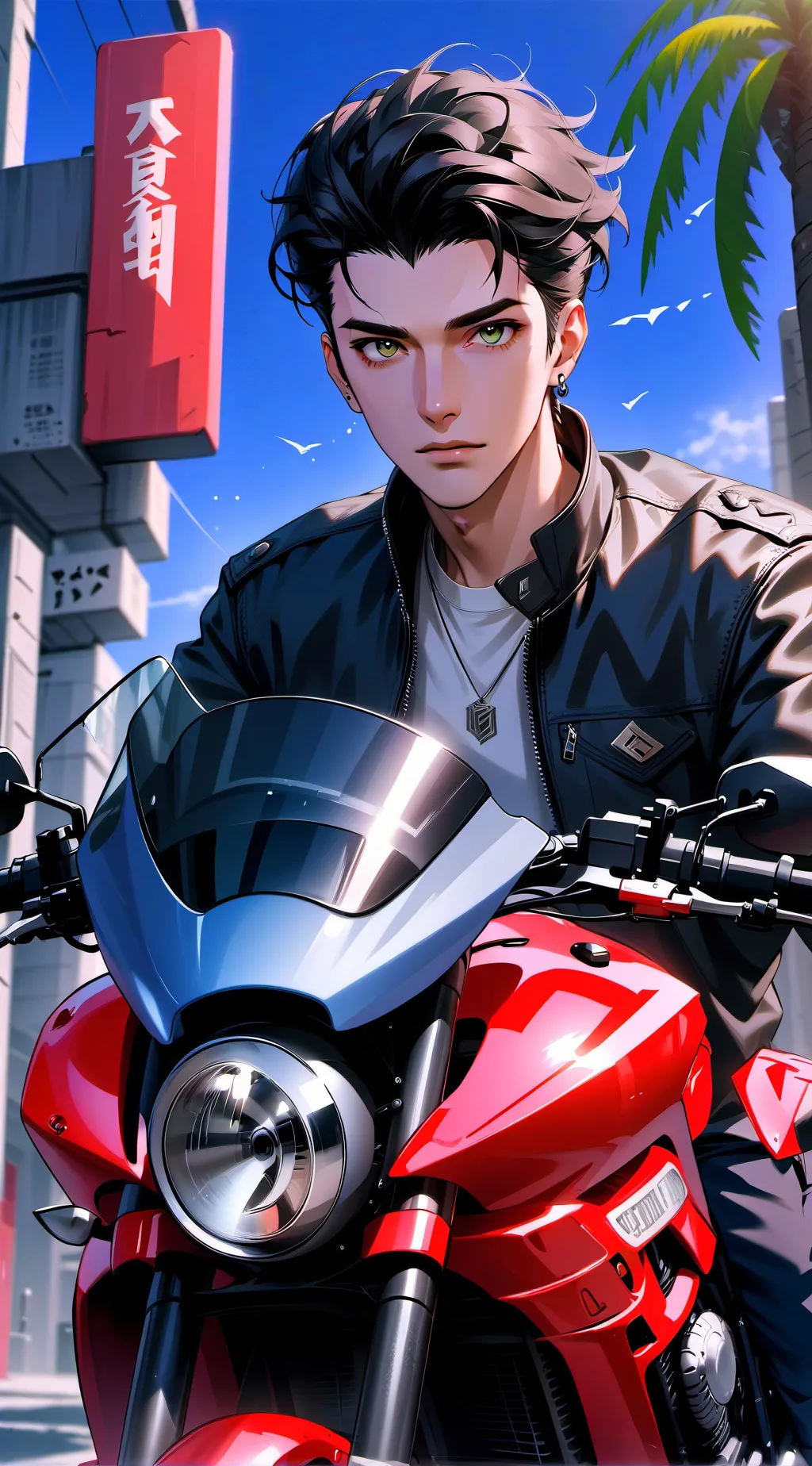 ai character: Axel  background