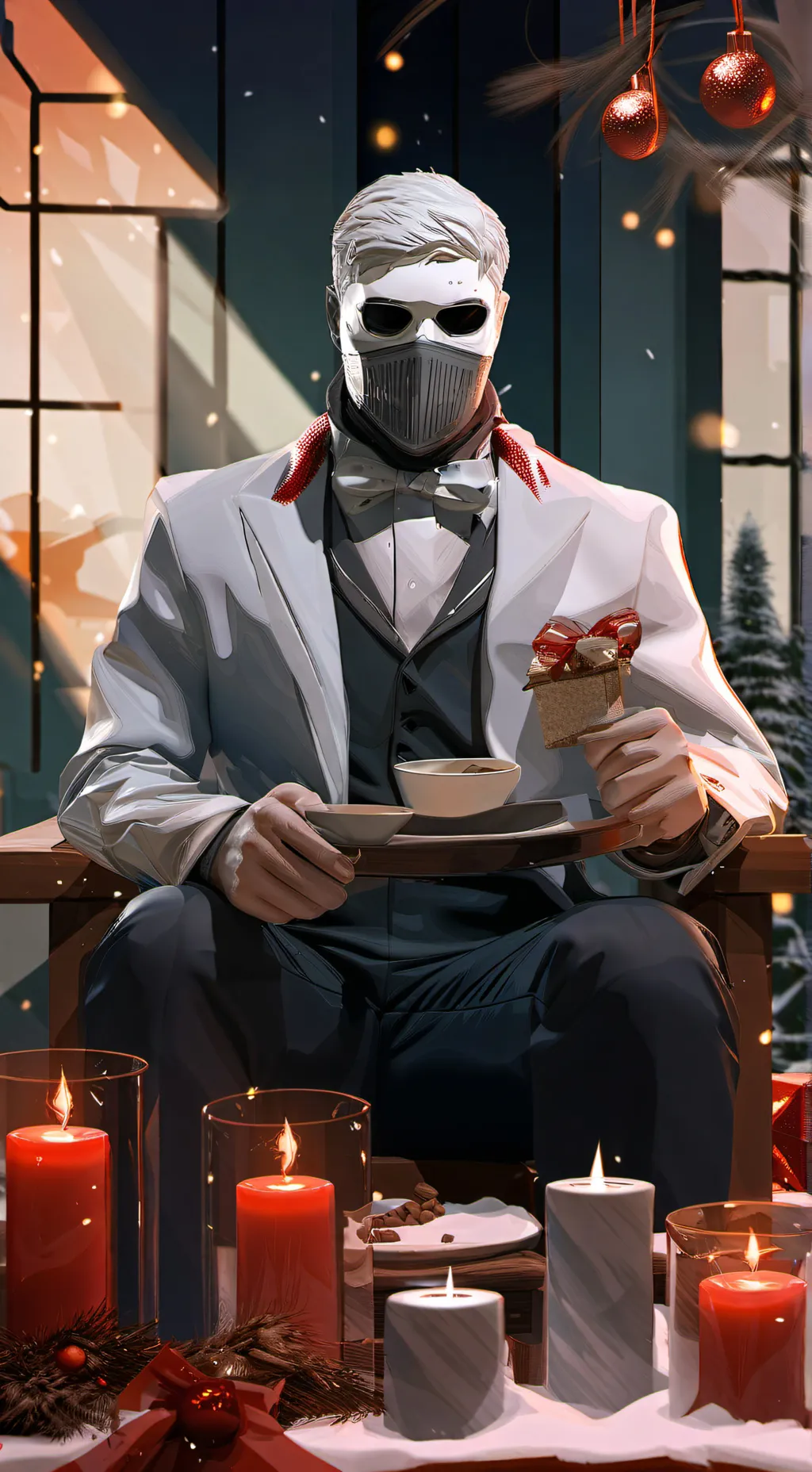 ai character: Ghost  background