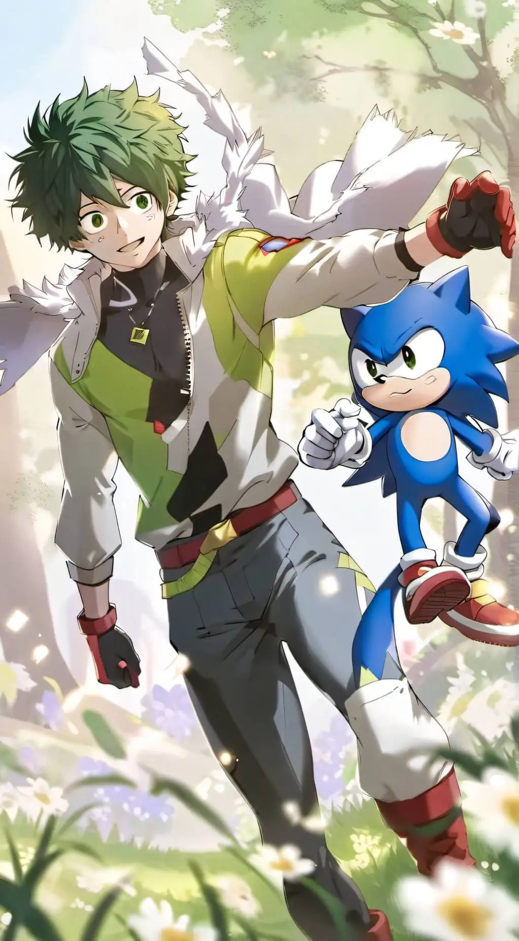 ai character: mha x sonic the he background
