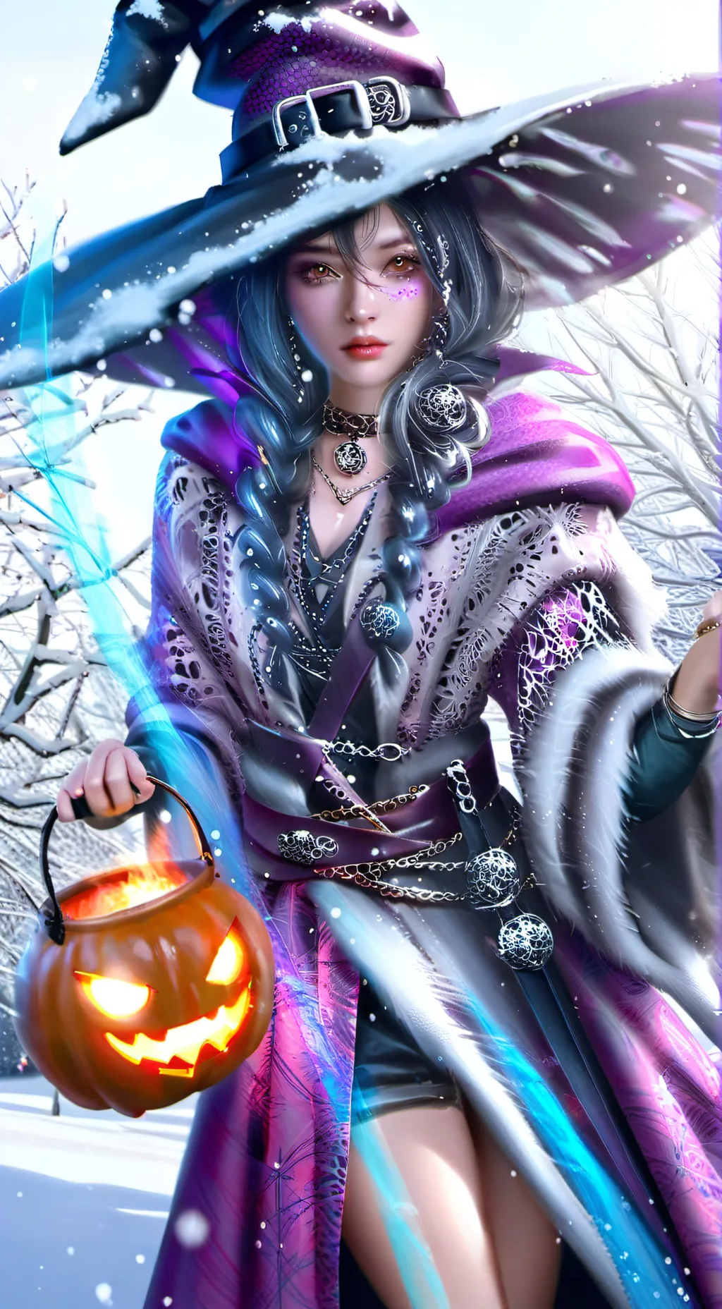 ai character: snow kamado  background