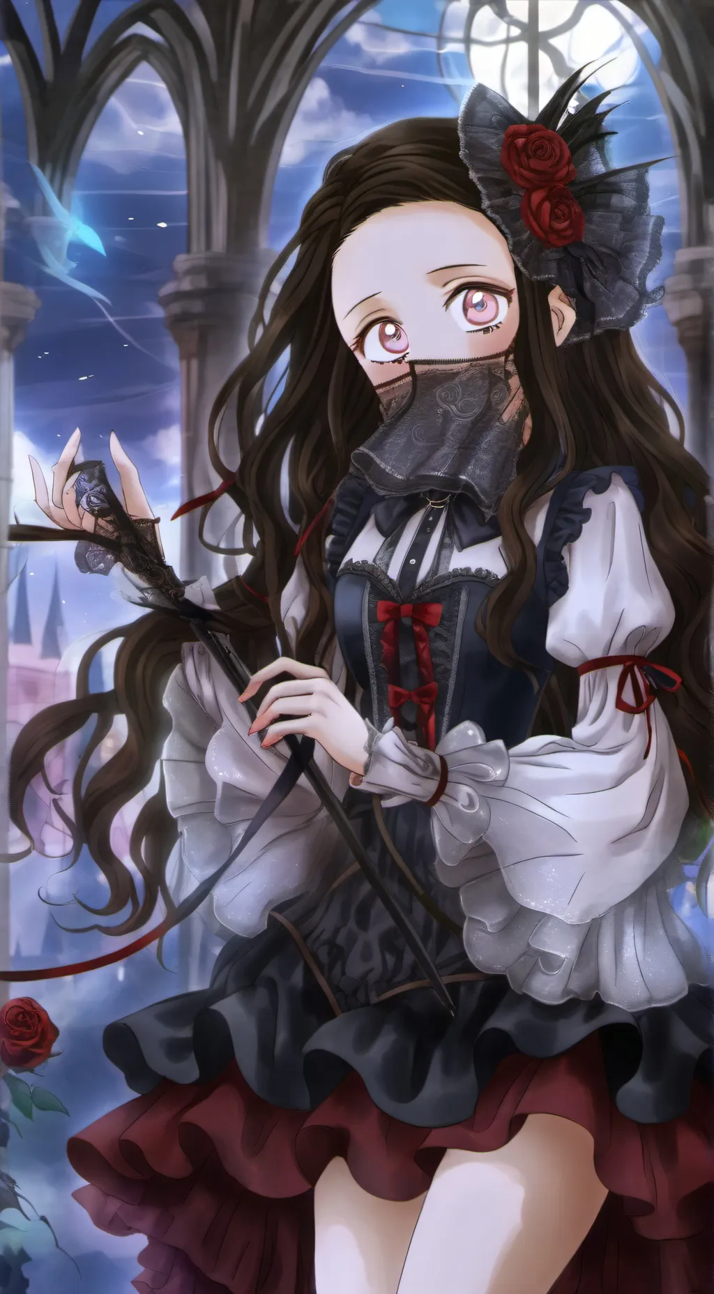 ai character: ✨ Nezuko en mha ✨ background