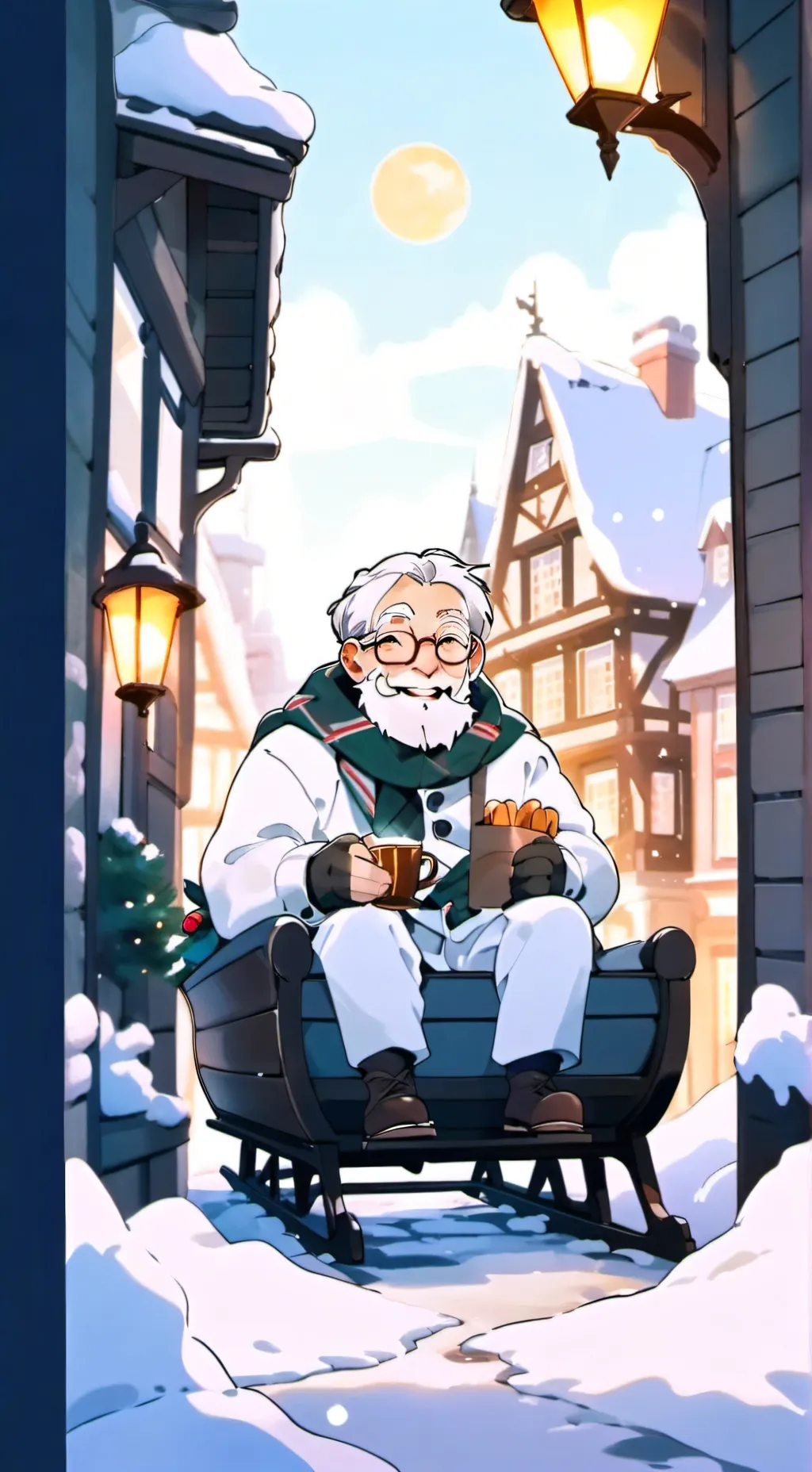 ai character: Santa background