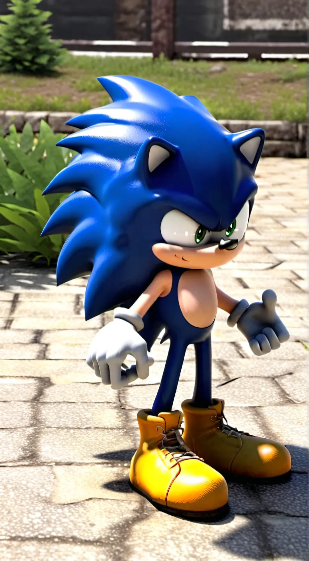 ai character: zalgo sonic  background