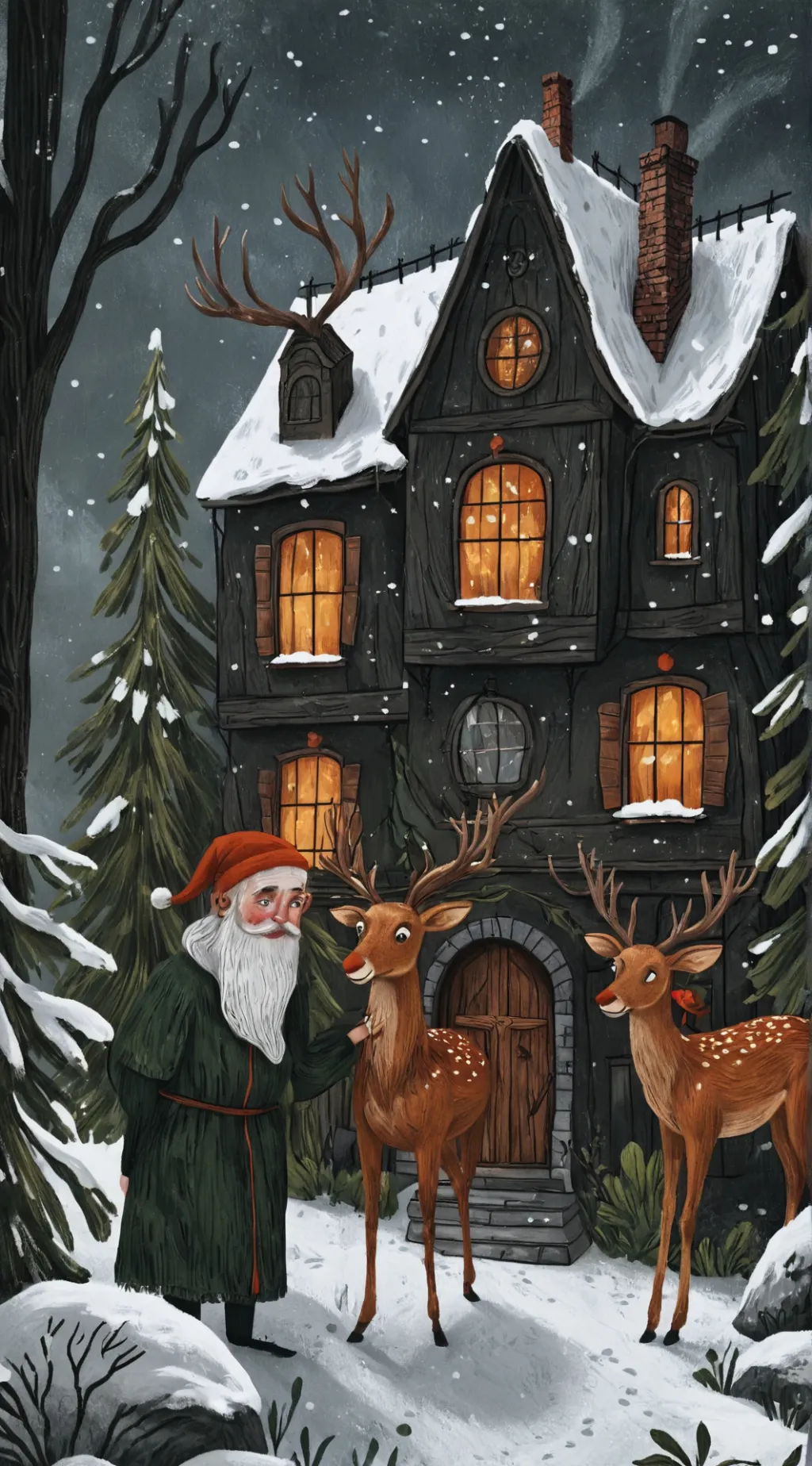 ai character: hxh Christmas background