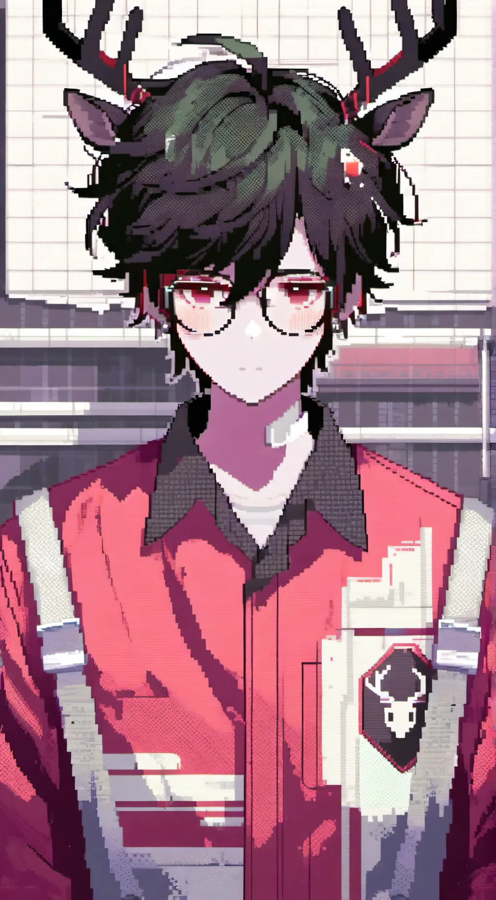 ai character: Radioapple background