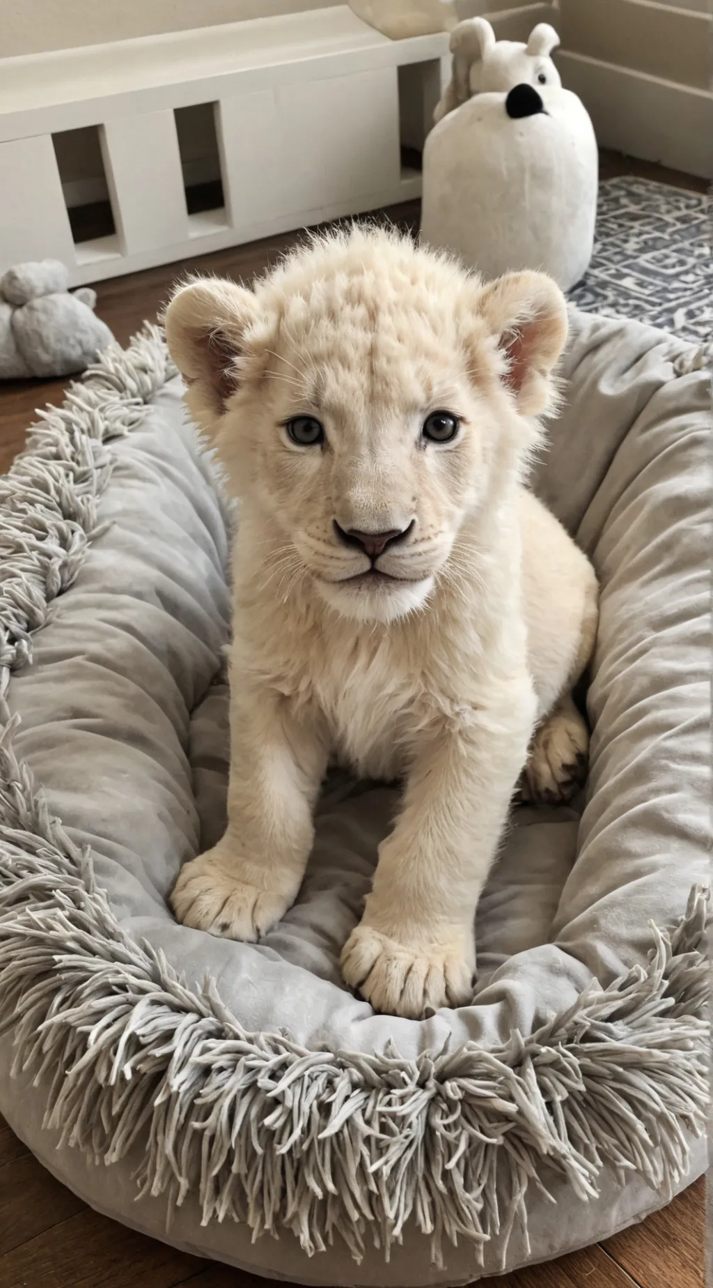 ai character: Pet lion] background