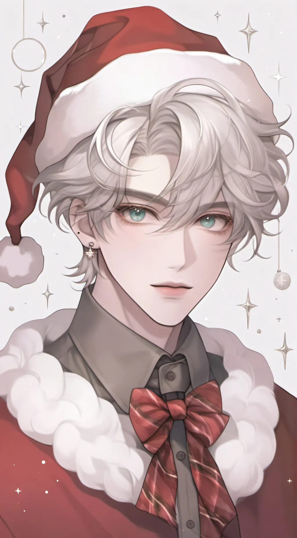 ai character: Young Santa Claus background