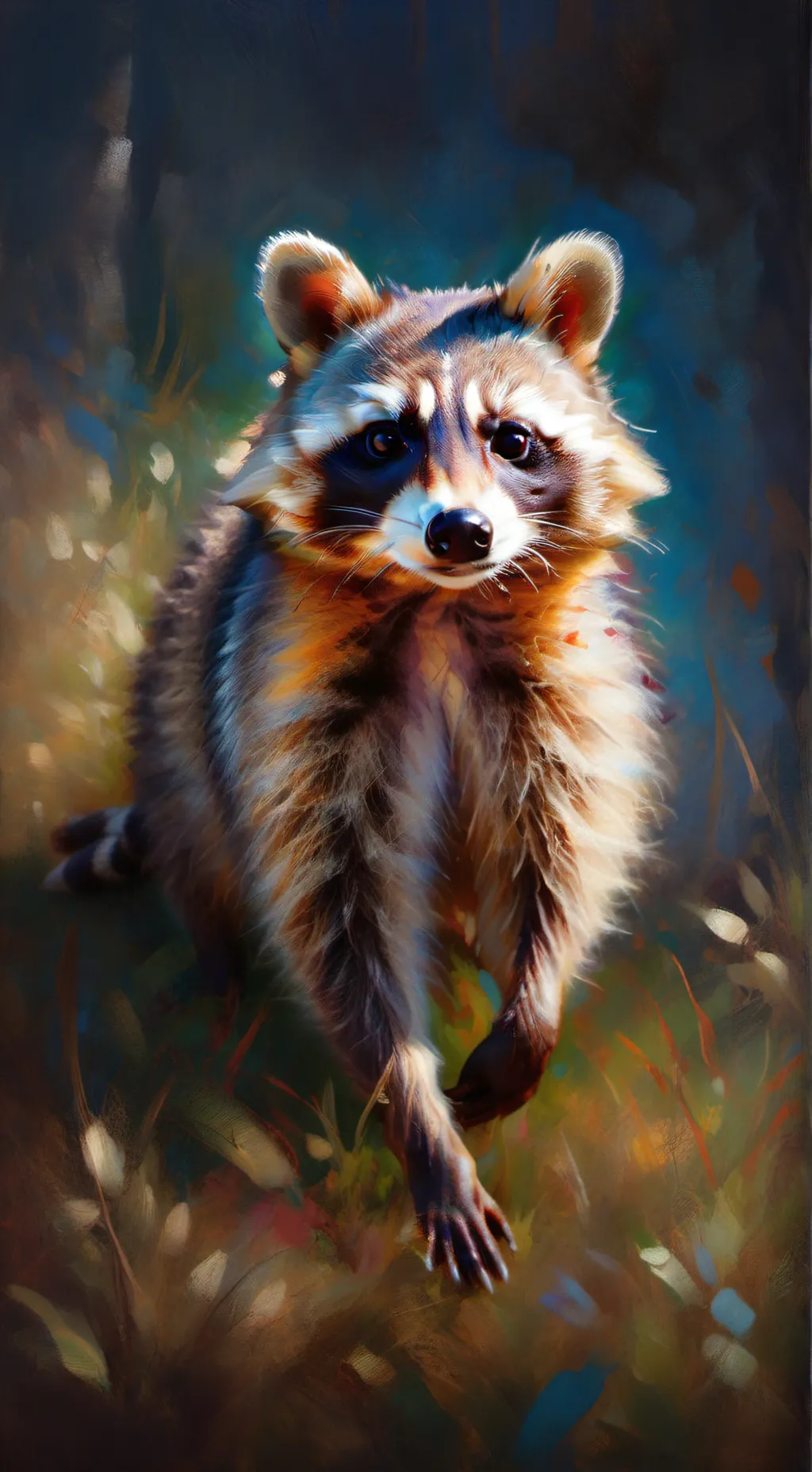 ai character: RACOON background