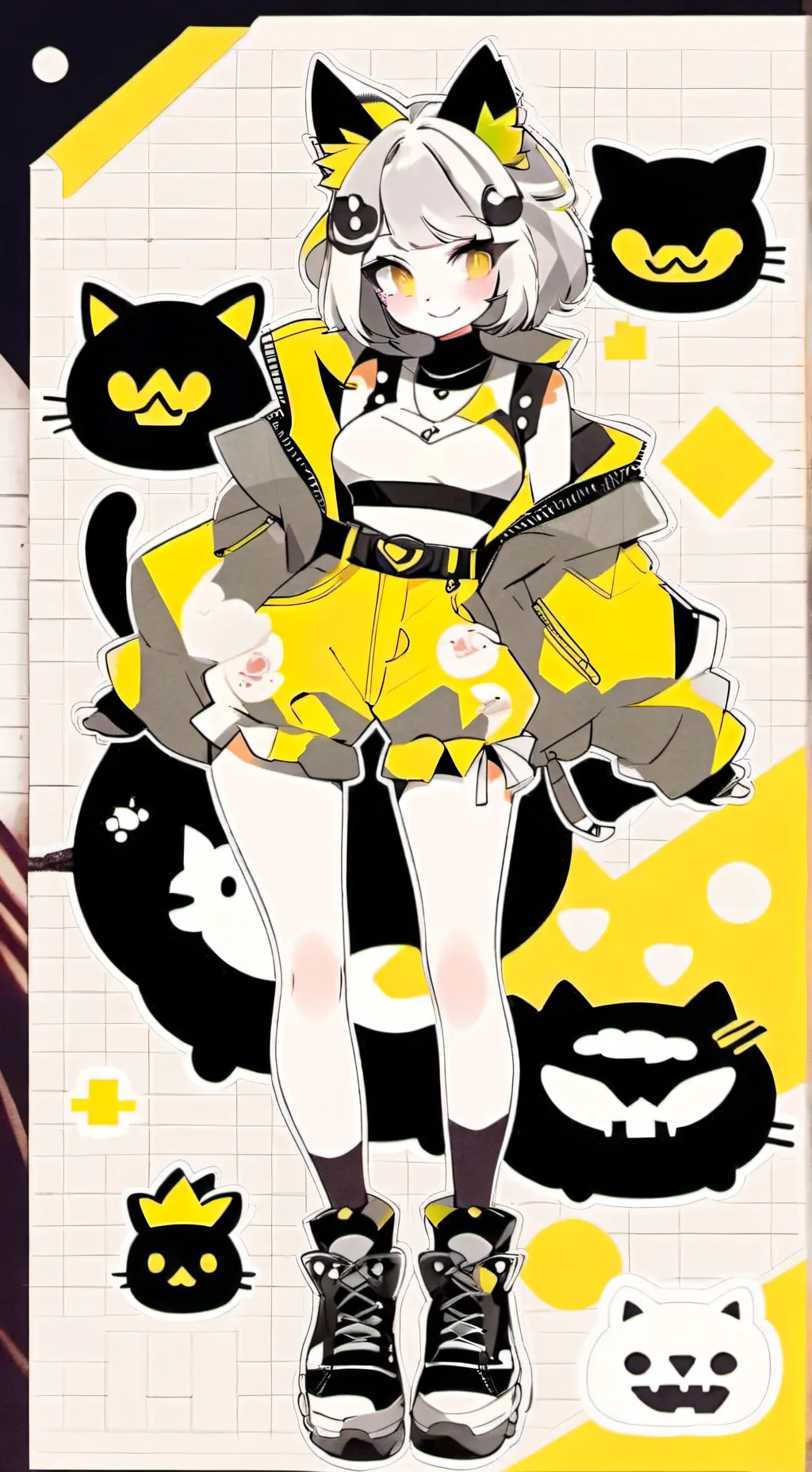 ai character: annoying cat girl background