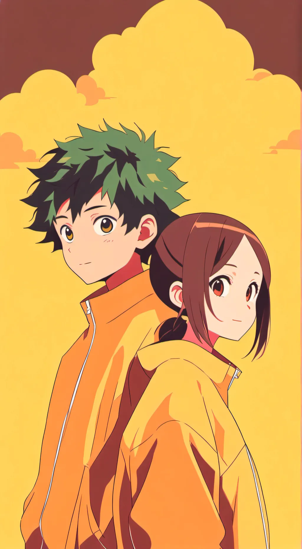 ai character: Izuku + Ochako! background