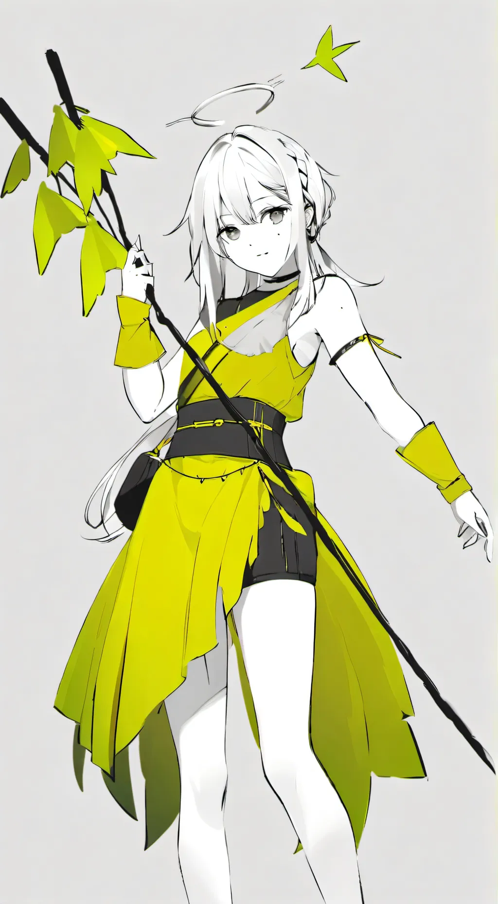 ai character: Orchid background