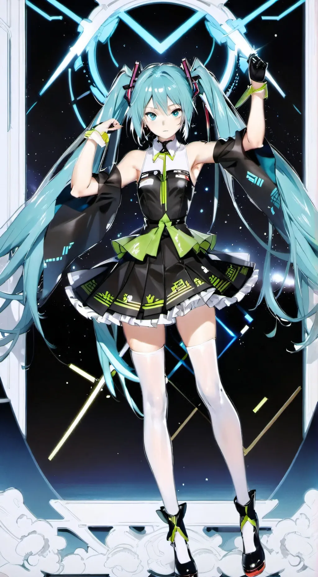 ai character: hatsune miku background
