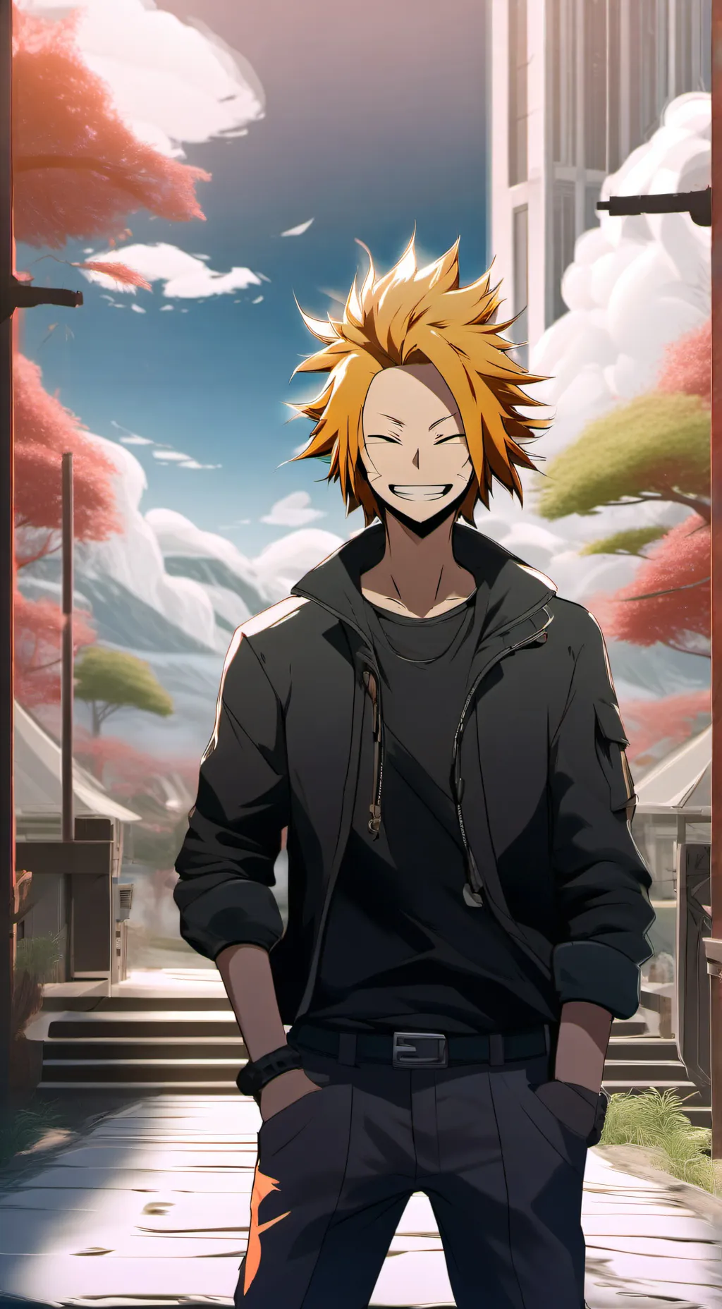 ai character: Mha meme background