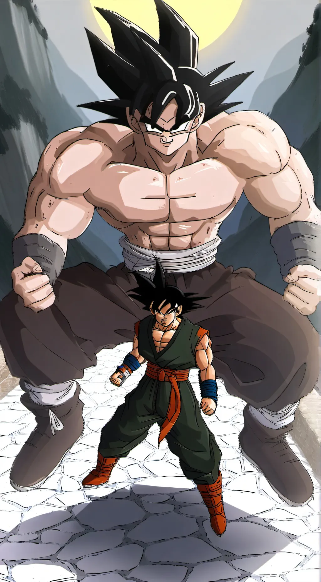 ai character: goku *crazy* background