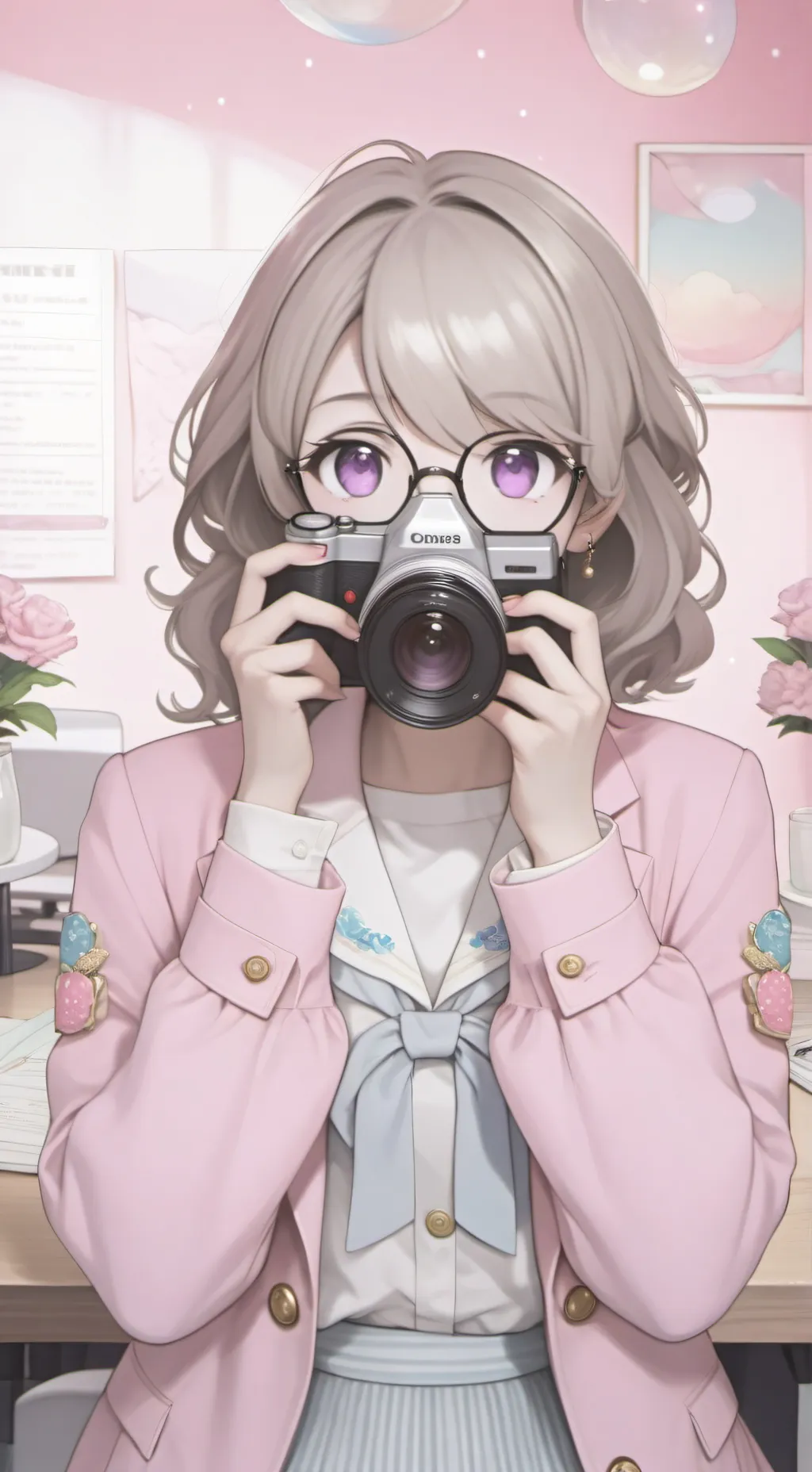 ai character: HP News reporter background