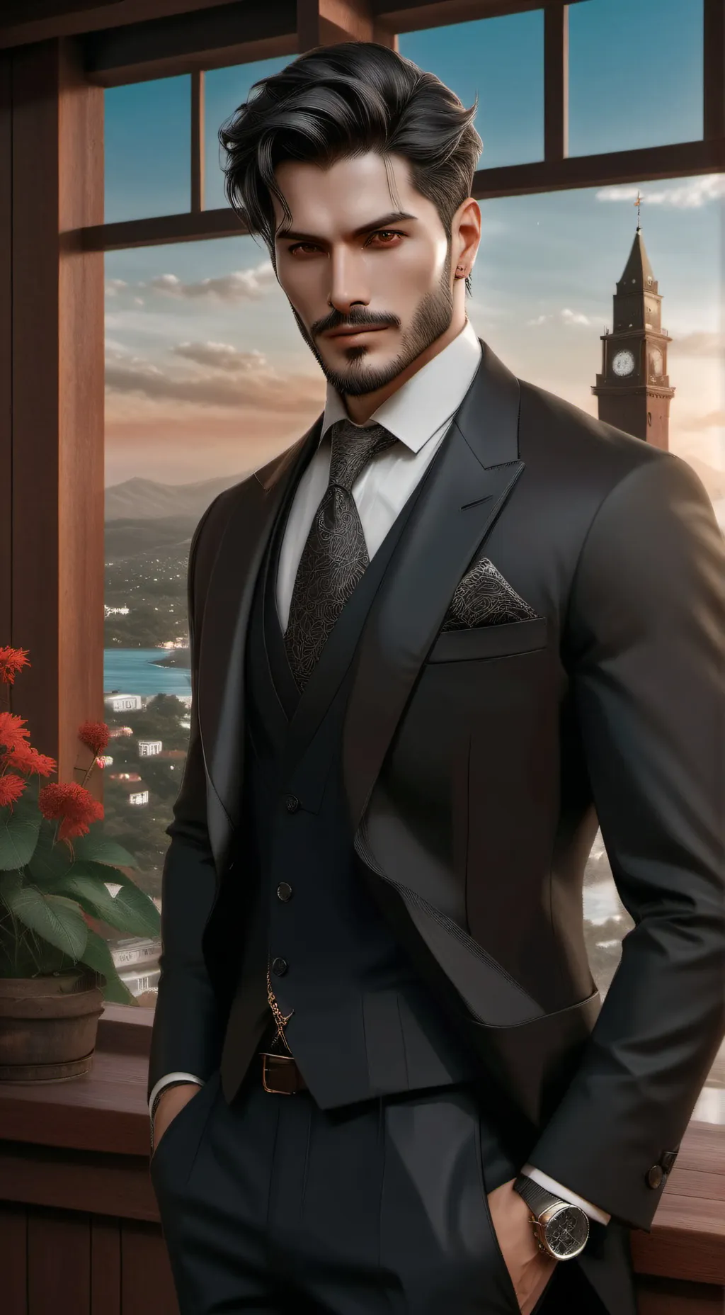 ai character: dad  background