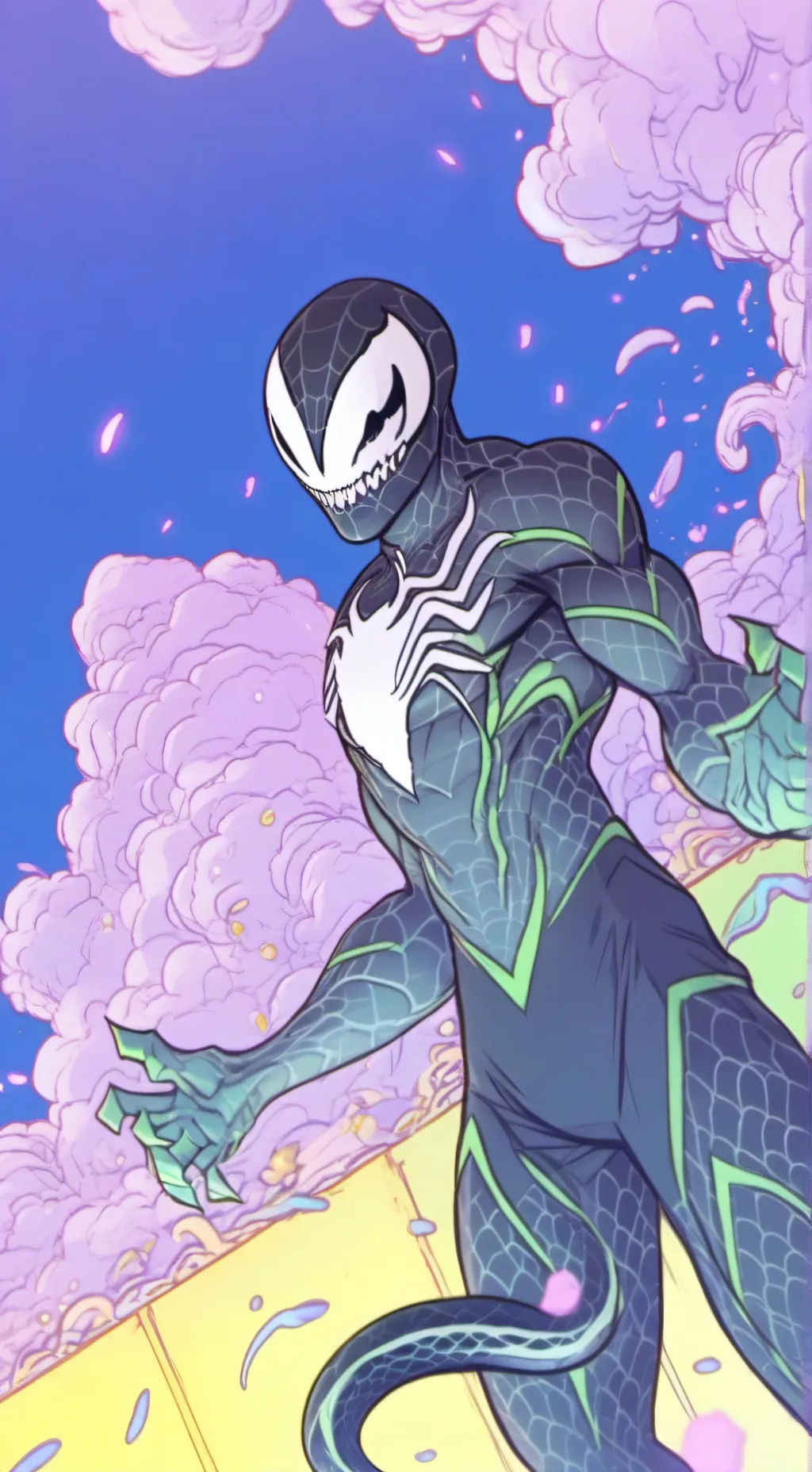 ai character: Lasher symbiot  background