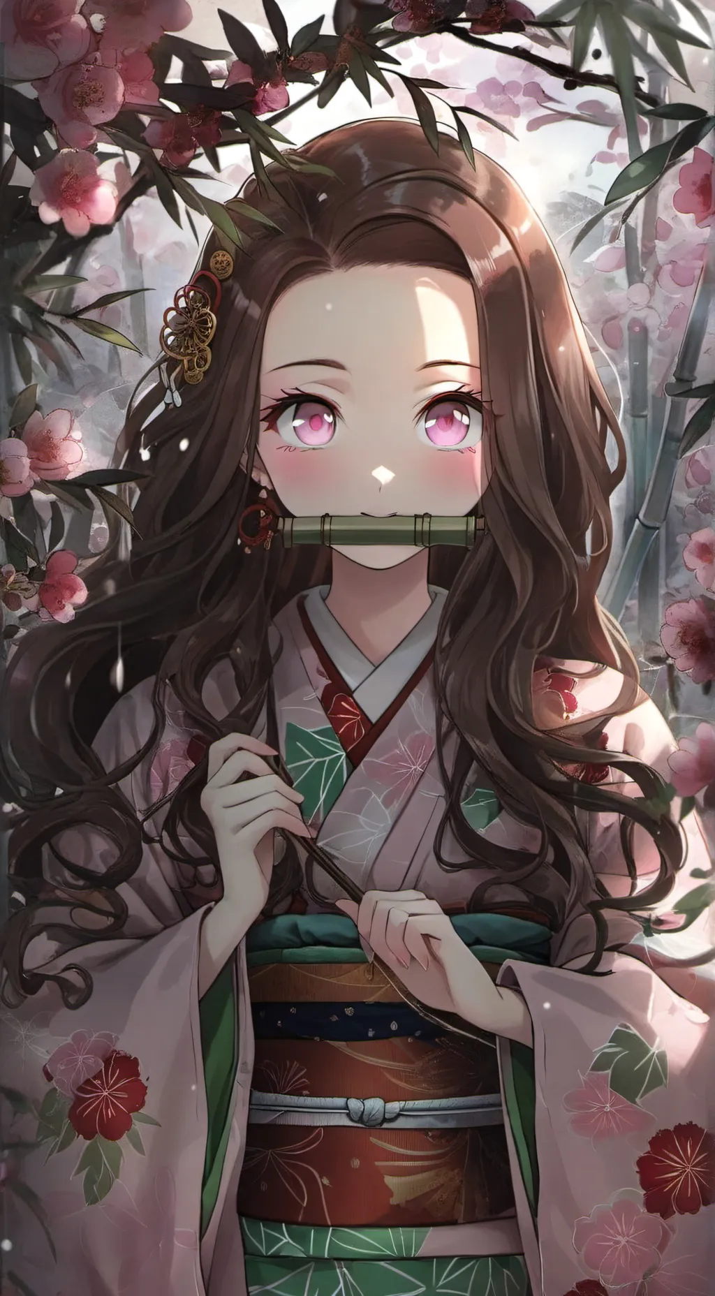 ai character: 💕Nezuko Kamado💕 background