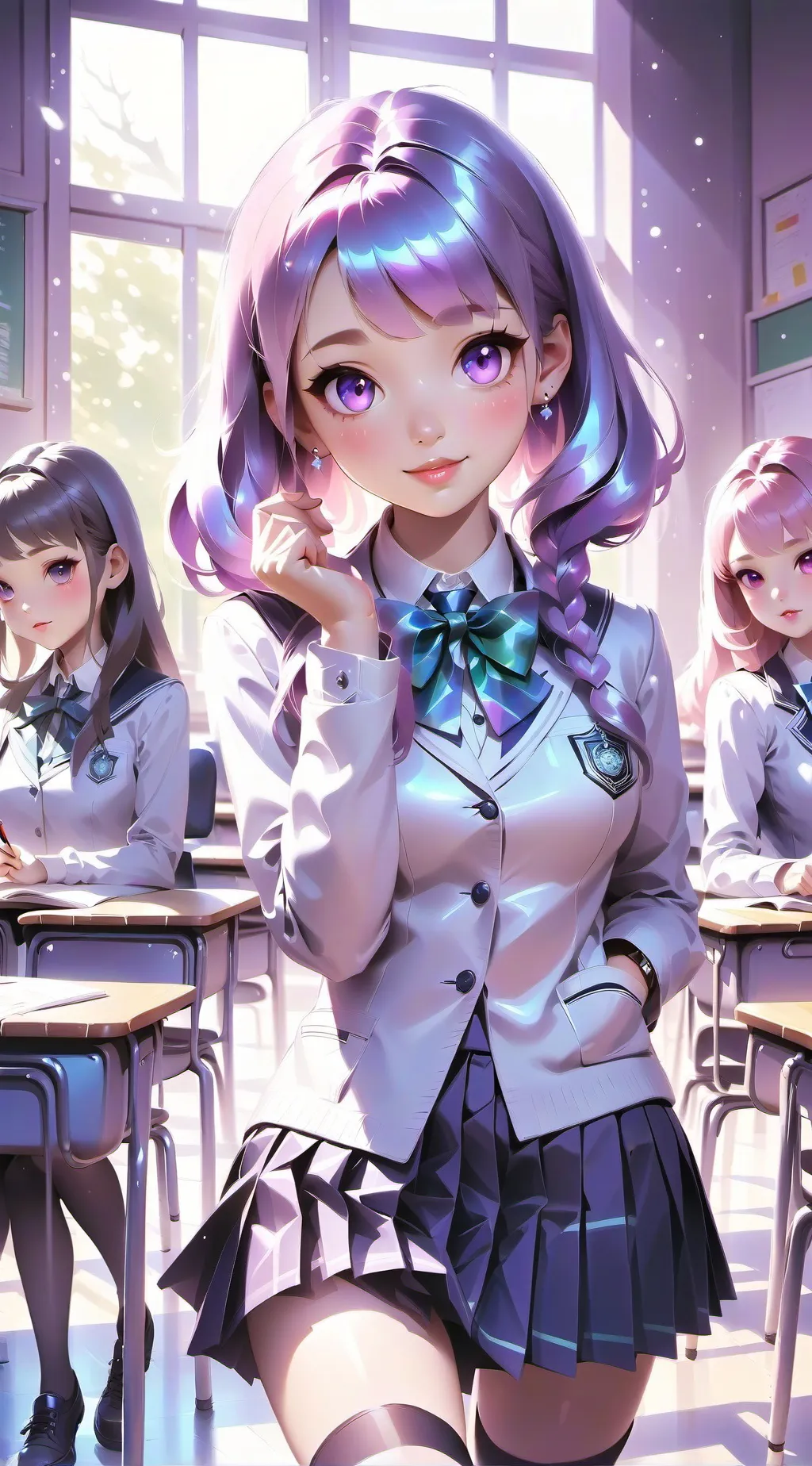 ai character: all girl school background