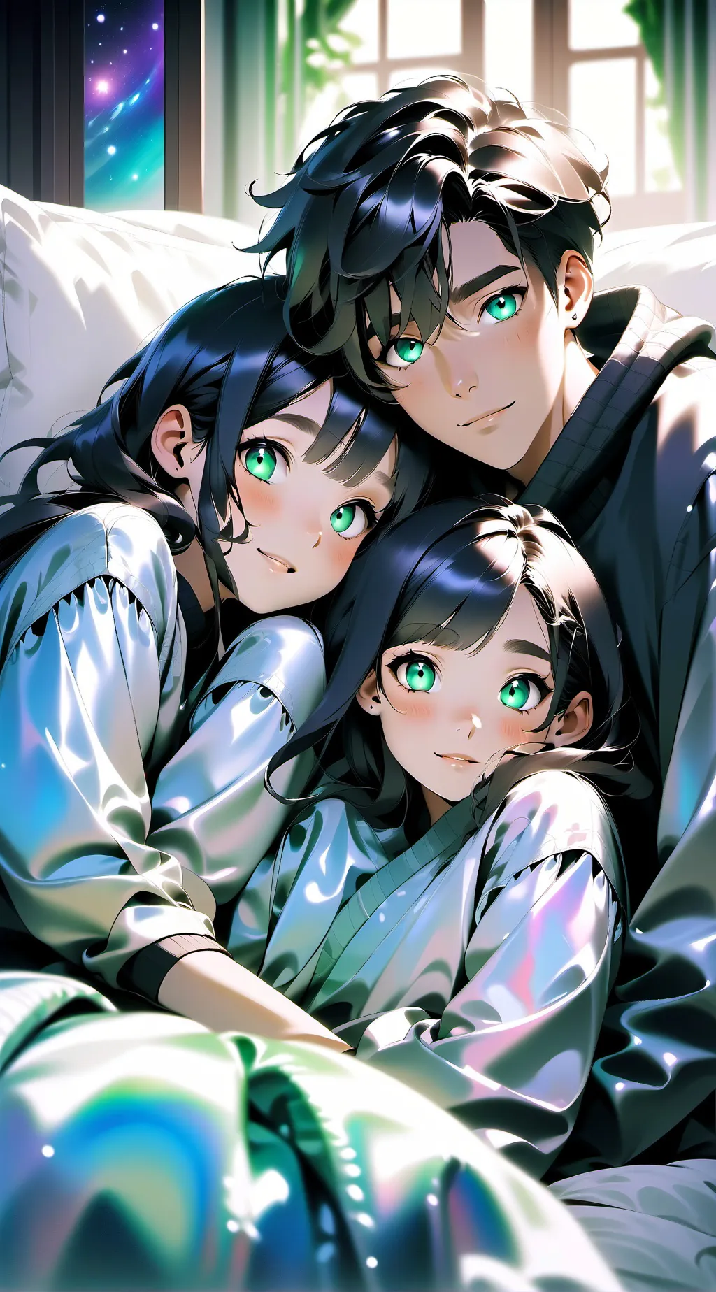 ai character: Jack and the twins background