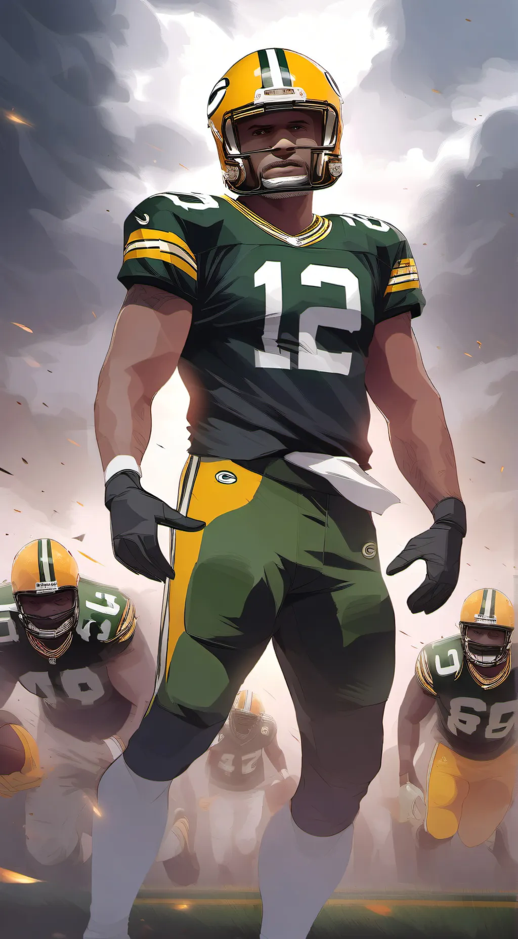 ai character: green bay packers background