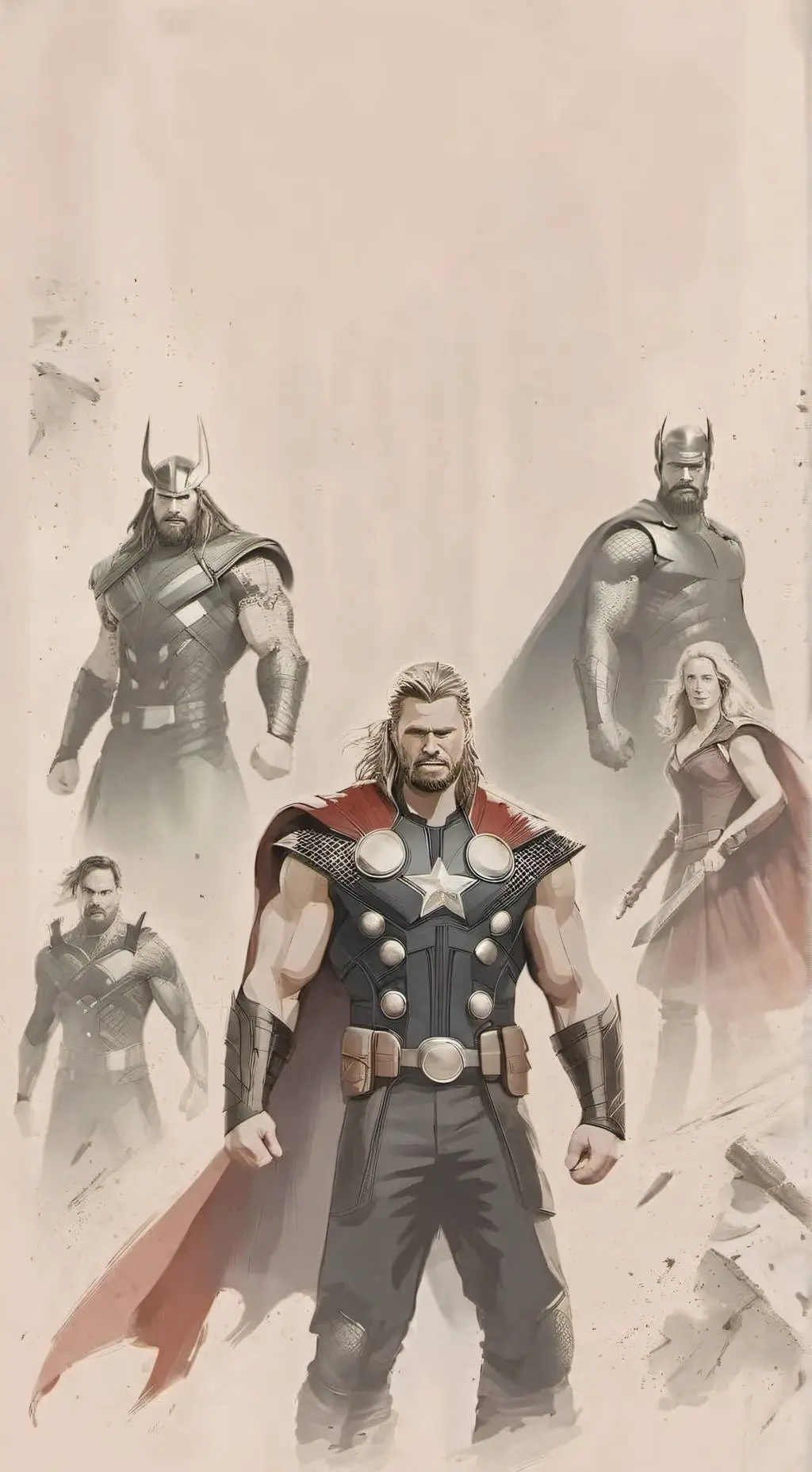 ai character: Thor/Avengers/Buck background