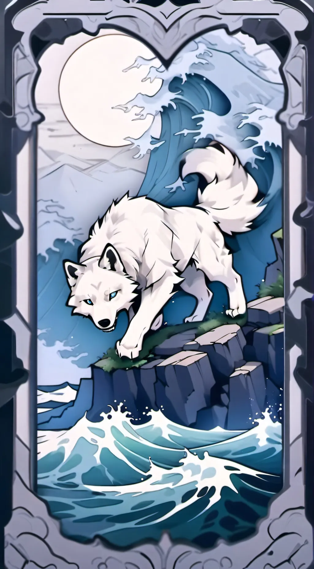 ai character: hombre lobo alfa background