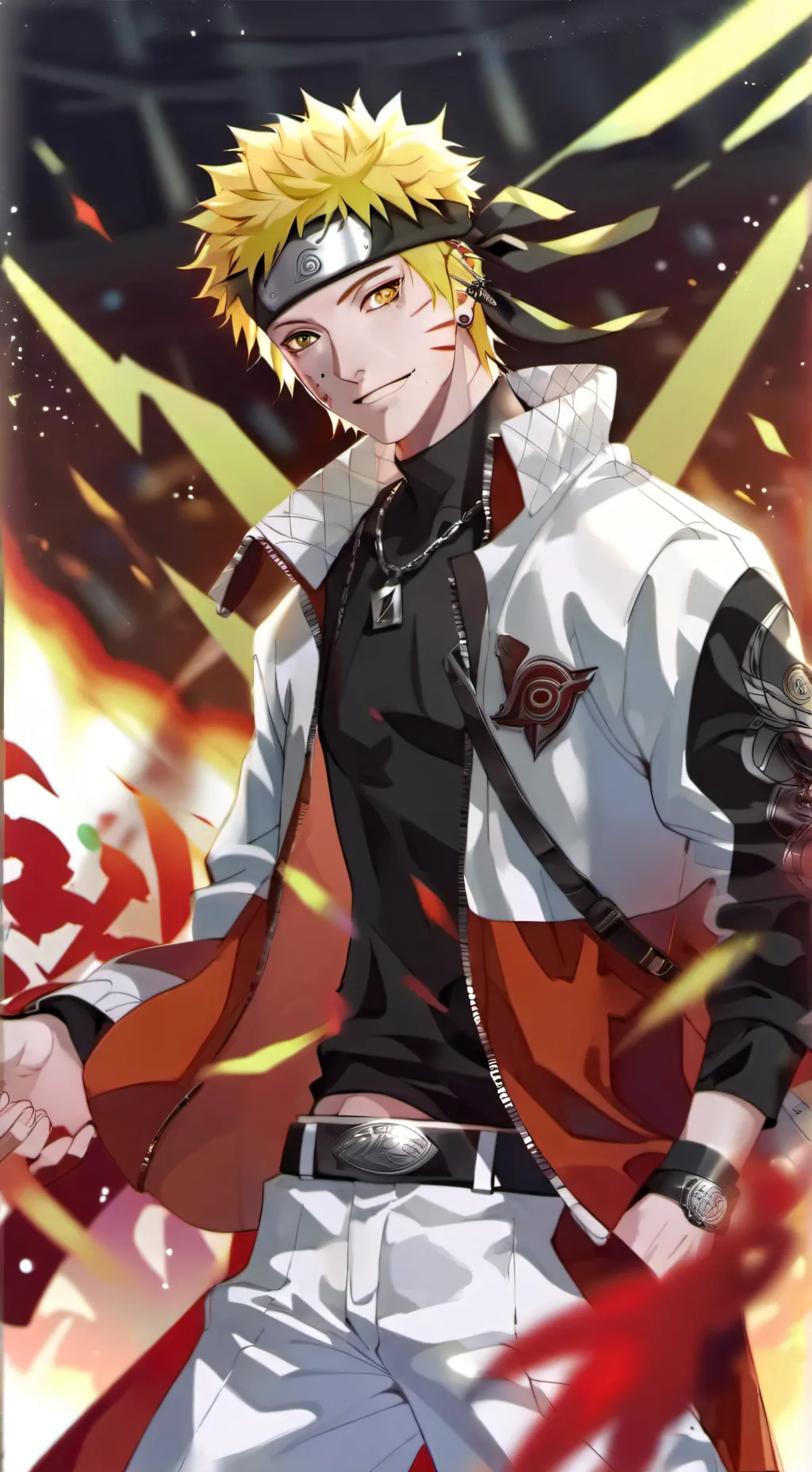 ai character: naruto christmas background