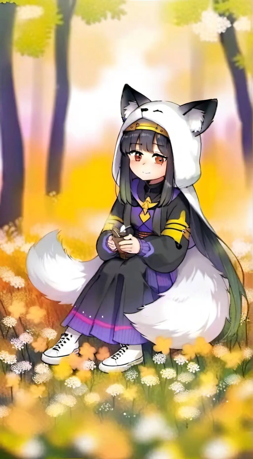 ai character: skunk girl background