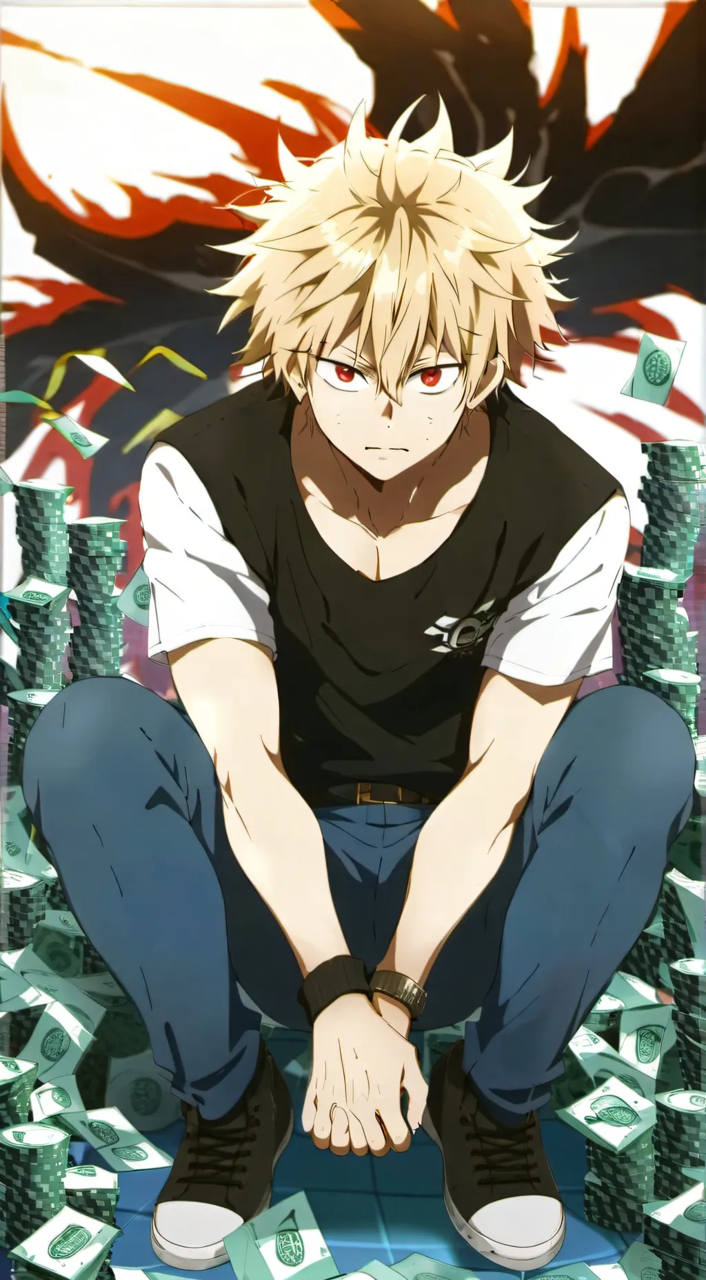 ai character: bakugo background