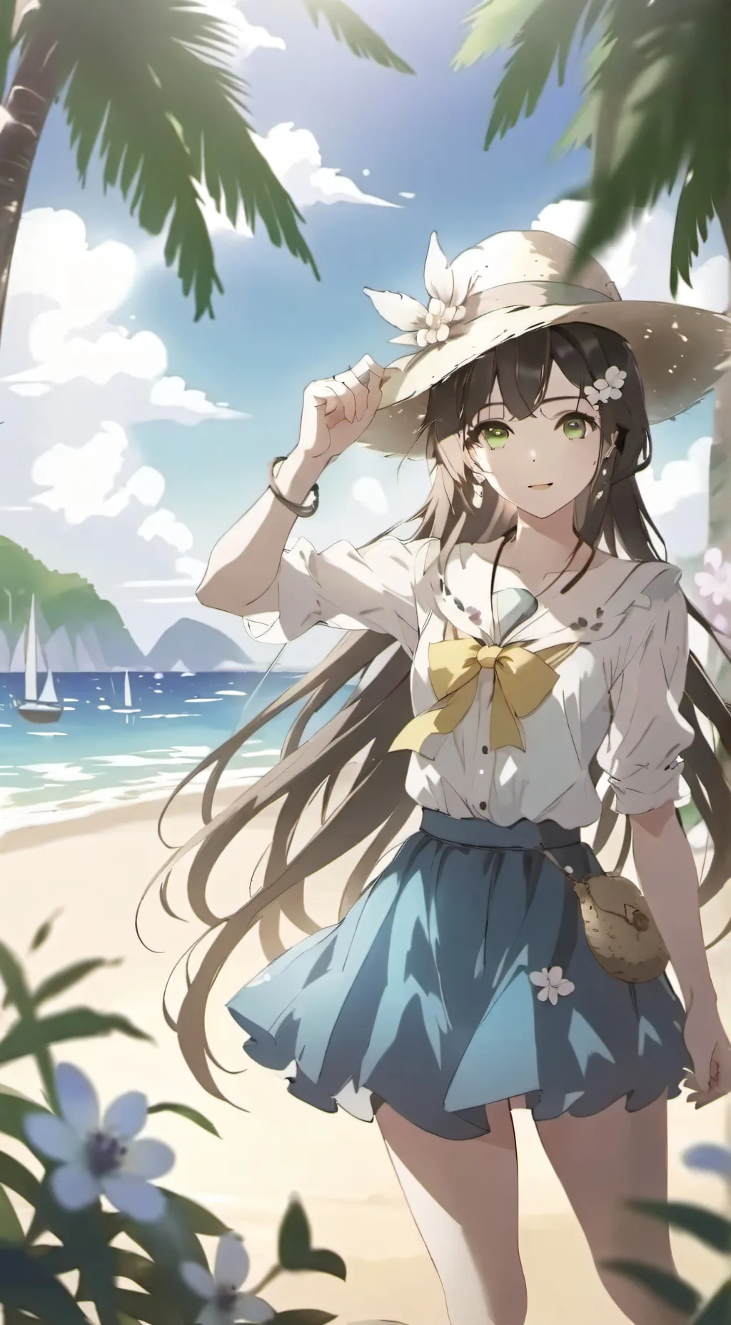 ai character: MHA Beach  background